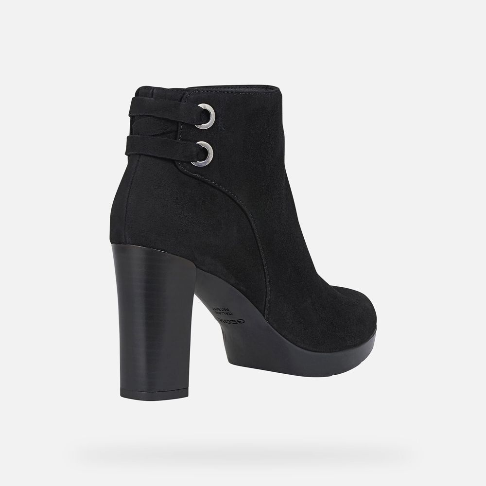 Geox Ankle Boots Black Anylla - Geox Womens Shoes - TZXQFY081